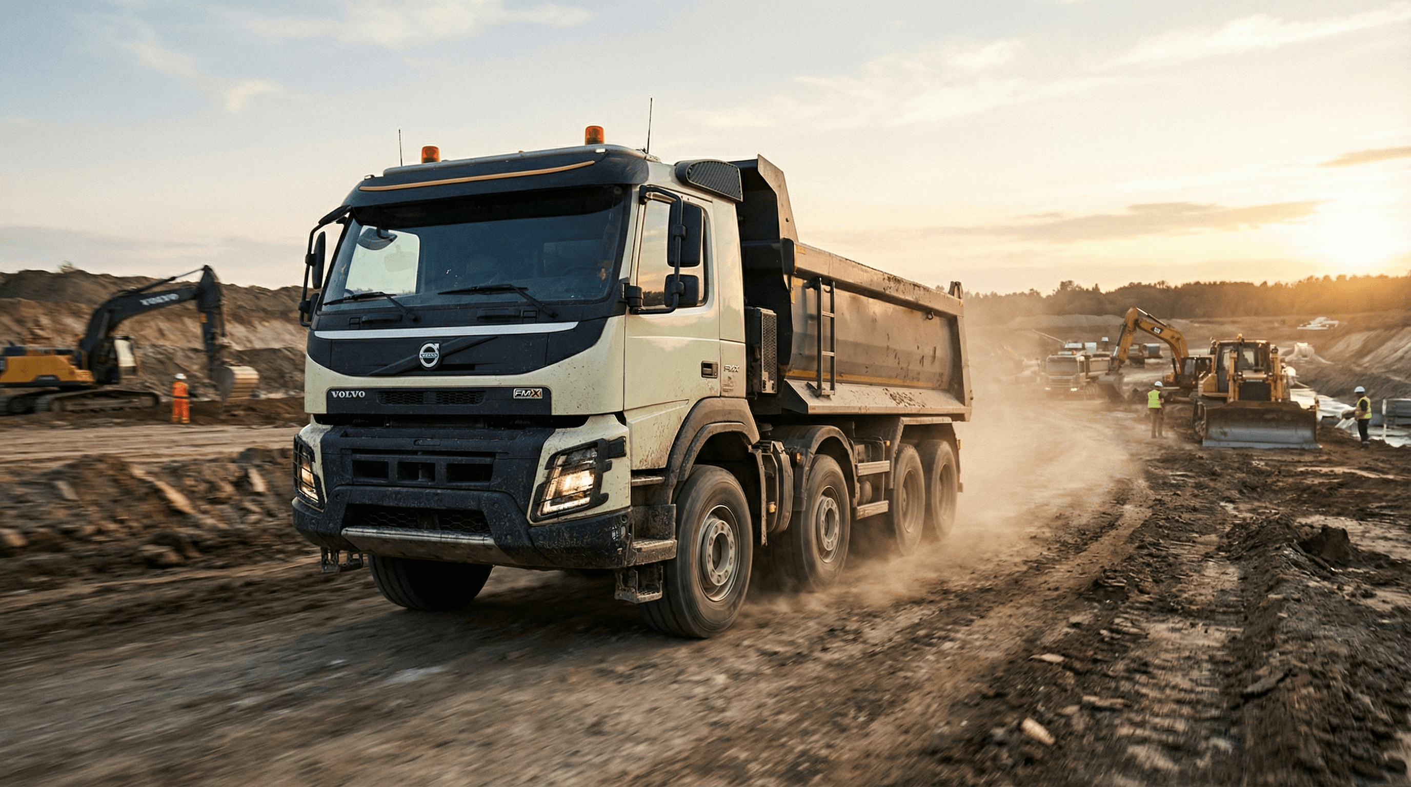 Camion en action sur chantier