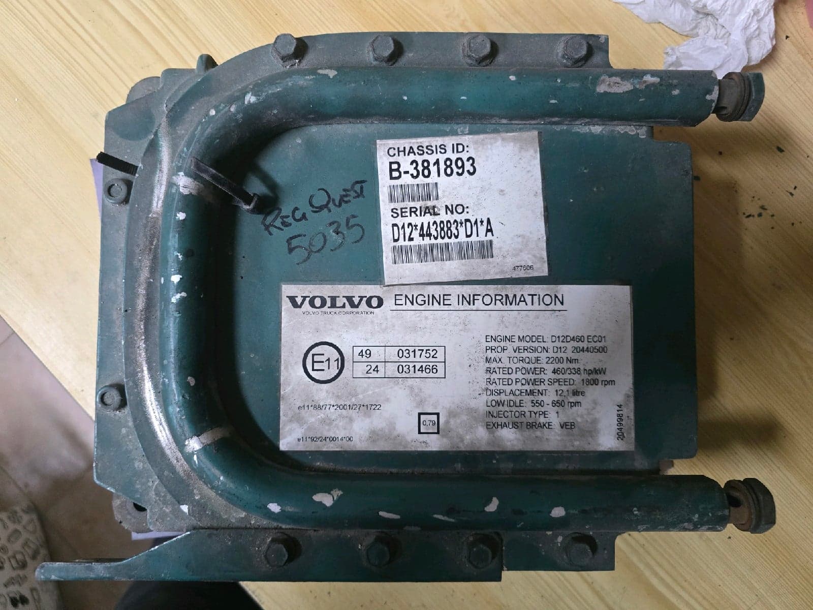 Volvo D12D460 - 20577131 P02 - Main