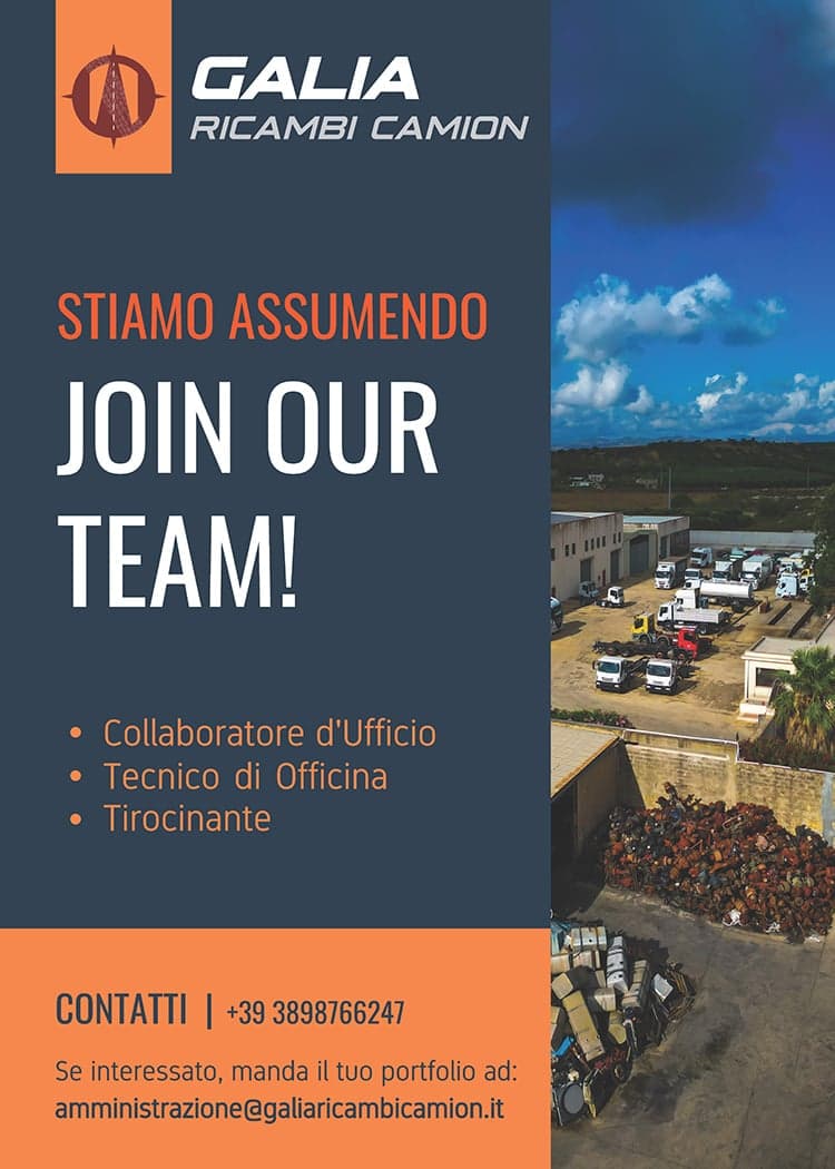 LAVORA CON NOI! - JOIN OUR TEAM!